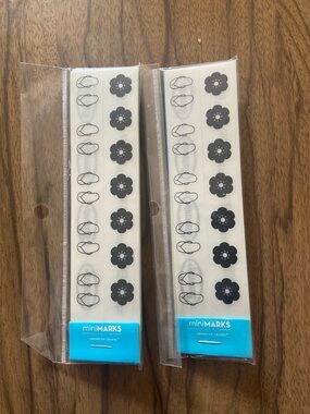 miniMARKS Floral & Flip-Flop Planner Stickers — Black on White (Set of 2)